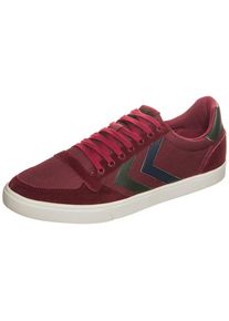 Hummel, Herren Low Sneaker 'Slimmer Stadil Duo Canvas', Dunkelblau / Grau / Bordeaux
