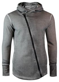 Trueprodigy, Herren Sweatjacke 'Yael', Grau / Dunkelgrau