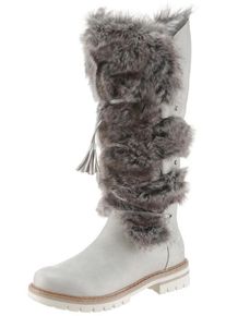 Marco Tozzi, Damen Stiefel, Hellgrau / Dunkelgrau