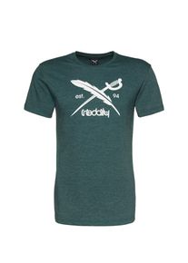 Iriedaily, Herren T-Shirt mit Logo-Print 'Daily Flag', Dunkelgr&uuml;n