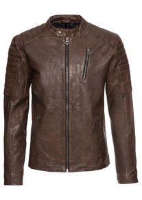 Jack & Jones JACK & JONES, Herren Lederjacke 'JJVRICHARD LAMB LEATHER JACKET NOOS', Braun