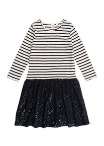 GAP, Mädchen Kleid 'STRP K2W DRS', Blau / Weiß