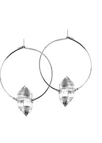 KOSHIKIRA, Damen Creole 'Herkimer Hoops ERM003S', Silber