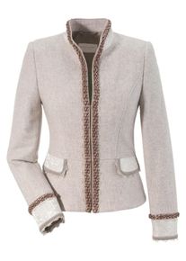 Kr&uuml;ger Kr&uuml;ger Collection, Damen Trachtenblazer mit Hakenverschluss, Braun / Naturwei&szlig;