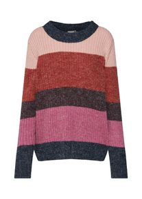 Ichi, Damen Pullover, Anthrazit / Pink / Rot