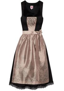 Spieth & Wensky SPIETH & WENSKY, Damen Dirndl "Hirschau" midi, Rosegold / Schwarz