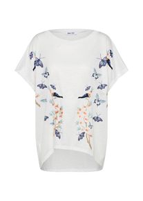 ABOUT YOU, Damen Shirt 'Sibylle', Blau / Dunkelorange / Weiß