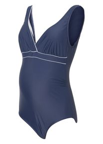 MAMALICIOUS, Damen Badeanzug, Blau / Weiß