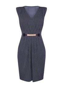 Mela London, Damen Kleid 'STRIPE BELTED', Navy