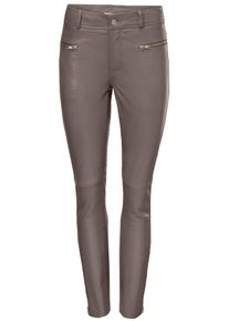 Heine, Damen Lederhose, Taupe