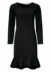Heine, Damen Cocktailkleid mit Volant, Schwarz
