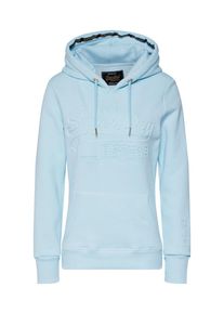 Superdry, Damen Sweatshirt 'V LOGO PASTEL DEBOSS ENTRY HOOD', Hellblau