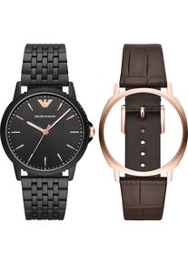 Emporio Armani, Herren uhr, Braun / Schwarz