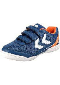 Hummel, Sportschuhe 'Root', Dunkelblau / Dunkelorange / Wei&szlig;