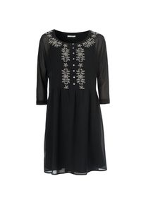 EDC by Esprit, Damen Kleid mit Kimono-Optik, Schwarz