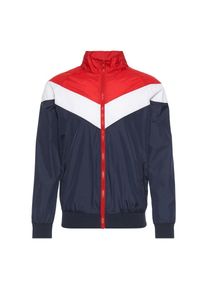 Urban Classics, Herren Übergangsjacke 'Arrow Zip Jacket', Navy / Rot / Weiß