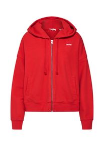 Levi's LEVI'S, Damen Sweatjacke 'LOGO TRIM HOODIE', Rot