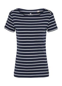 Esprit, Damen Shirt 'OCS organic', Navy / Weiß