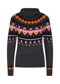 Noisy may, Damen Pullover 'NMLUND L/S HIGH NECK KNIT', Grau