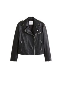 Mango, Damen Lederjacke 'Esther', Schwarz