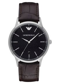 Emporio Armani, Herren Uhr 'AR2480', Dunkelbraun / Schwarz / Silber