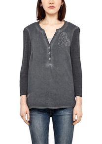 Q/S Designed By, Damen Bluse, Schwarz