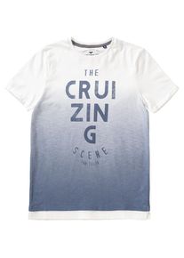 Tom Tailor, Ombre T-Shirt, Blau / Weiß