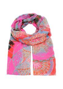 Desigual, Damen Schal, Hellblau / Hellgrün / Pink / Hellrot