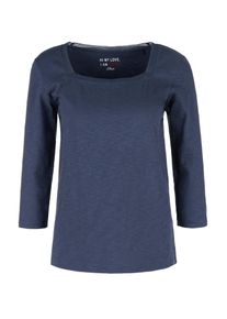 s.Oliver RED LABEL, Damen Langarmshirt 'Slub Yarn', Blau