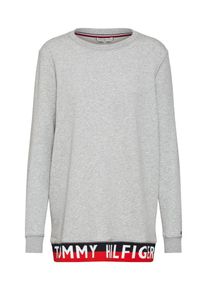 Tommy Hilfiger, Damen Sweatshirt 'Khloe C-NK', Hellgrau / Hellrot / Schwarz / Wei&szlig;