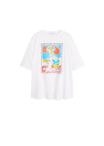 Mango, Damen T-shirt, Weiß