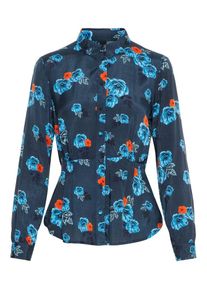 Y.A.S, Damen Hemd, Hellblau / Dunkelblau / Orange
