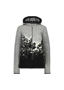 CMP, Damen Jacke '38M3256-46BM', Rauchgrau / Schwarz / Weiß