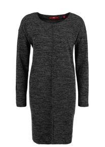 s.Oliver RED LABEL, Damen Strickkleid mit Abnähern, Lila / Schwarz