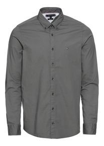 Tommy Hilfiger, Herren Hemd 'SLIM STRETCH POPLIN SHIRT', Grau