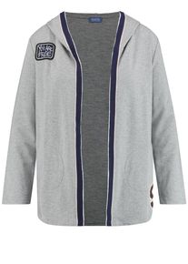 SAMOON, Damen Sweatjacke, Navy / Braun / Graumeliert