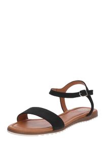 Apple of Eden, Damen Ledersandale 'Lara', Beige / Schwarz