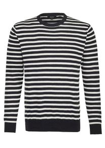 Seidensticker, Herren Pullover 'Schwarze Rose', Marine / Wei&szlig;