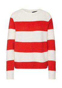 Véro Moda VERO MODA, Damen Pullover 'SETHE', Rot / Weiß