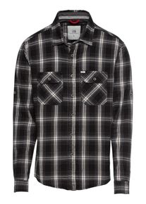 LTB, Herren Hemd 'BAJECO SHIRT', Schwarz / Weiß