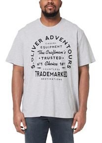 s.Oliver RED LABEL, Herren Jerseyshirt, Hellgrau