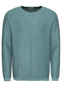 Nowadays, Herren Pullover 'ottoman crew-neck', Rauchblau