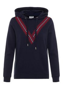 Noisy may, Damen Hoodie, Nachtblau / Merlot / Hellrot / Wei&szlig;