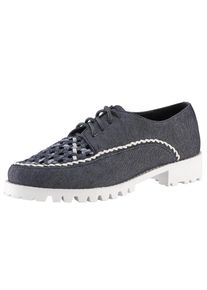 Heine, Damen Schnürer, Blue Denim / Weiß