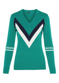 J. Lindeberg J.Lindeberg, Damen Pullover 'W Celena', Grün / Schwarz / Weiß