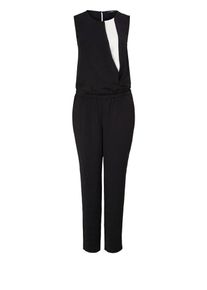 s.Oliver BLACK LABEL, Damen Jumpsuit, Schwarz / Wei&szlig;