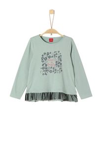 s.Oliver Junior, M&auml;dchen Longsleeve, Pastellgr&uuml;n / Altrosa / Schwarz