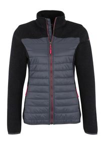 Icepeak, Damen Fleecejacke 'LOREN', Hellgrau / Schwarz