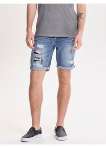 Only & Sons Only & Sons, Herren Ply Paint Jeansshorts, Blue Denim
