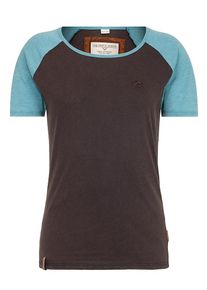 Naketano, Damen Shirt 'Teufel in den H&auml;nden', Blaumeliert / Braunmeliert